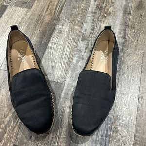 Franco Sarto black satan flats